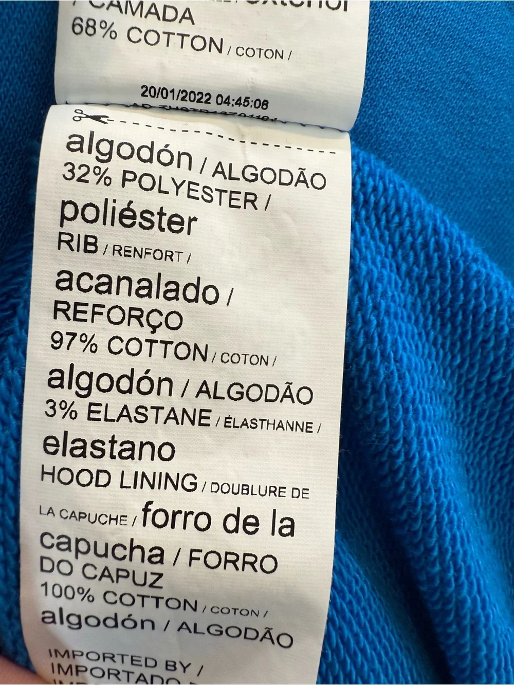 Puma Men's Bright Blue Hooded Pullover Sweatshirt